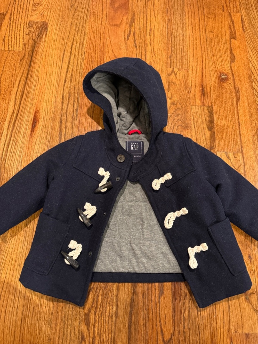 Baby GAP Navy Hooded Toggle Coat